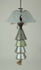 Galvanized and Rustic Brown Metal Trumpeting Angel Wind Chime Additional image