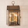 Irvin's Country Tinware Toll House Wall Lantern in Weathered Brass Additional image
