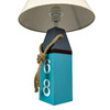 Coastal Blue Buoy Table Lamp 19.5" Nautical Beach Decor with Shade Additional image