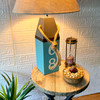 Coastal Blue Buoy Table Lamp 19.5" Nautical Beach Decor with Shade Lifestyle image 1