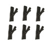 Brown Cast Iron Rustic Tree Branch Wall Hook Set of 6 Small Main image