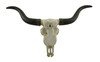 Black & Bone Decorative Longhorn Trophy Skull Wall Sculpture 20 Inch Additional image