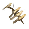 Driftwood Bird Hanging Mobile with Four Wood Birds 24 Inch Natural Decor Additional image