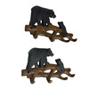 Cast Iron Black Bear Log Wall Hook Racks Set of 2 Rustic 9 Inch Wide Additional image