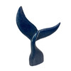 Blue Wooden Whale Tail Sculpture 25 Inch Nautical Coastal Freestanding Decor Additional image