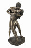 Bronzed Nude Lovers in a Passionate Embrace Sharing a Kiss Statue Main image
