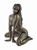 Bronzed Nude Female Statue Sultry Seated Pose Main image