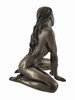Bronzed Nude Female Statue Sultry Seated Pose Additional image