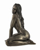 Bronzed Nude Female Statue Sultry Seated Pose Additional image