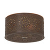 Irvin's Tinware 2-Light Flush Mount Ceiling Light in Kettle Black - 12" Diameter Main image