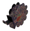 Colorful Embossed Leather Peacock Shaped Coin Bank Additional image