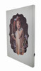 Vintage Look Bonjour Flickering Candle Girl LED Canvas Art Print Additional image