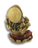 Golden Ganesha Sitting on Lotus Flower Statue Additional image