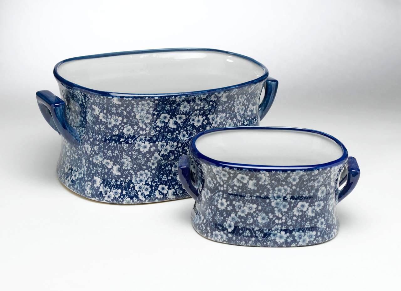 AA Importing 59712 Blue And White Footbath - Thumbnail 3