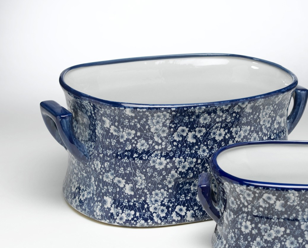 AA Importing 59712 Blue And White Footbath - Thumbnail 5