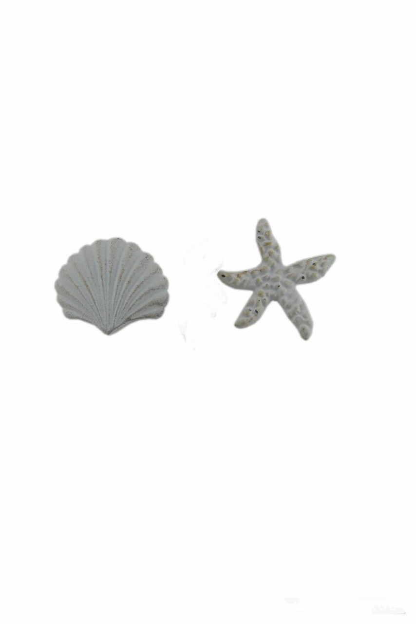 Scratch Dent Coastal Sea Life 4 Piece Cast Iron Drawer Pull Set