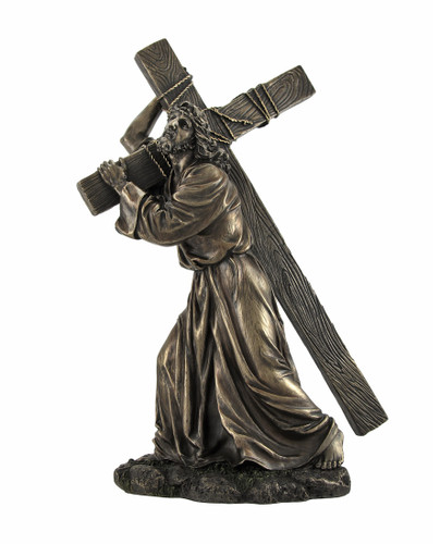 Bronzed Jesus on the Way to Calvary Statue Main image