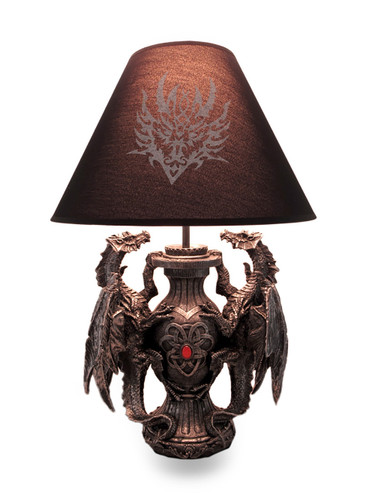 Gothic Guardians of Light Medieval Dragons Table Lamp Main image