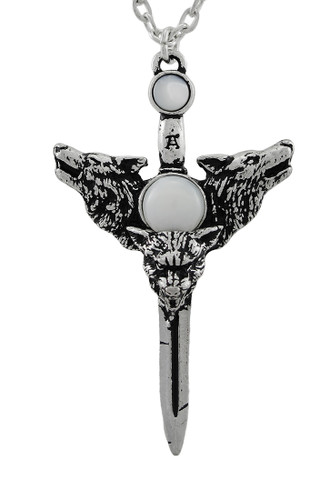 Alchemy Gothic Wolverine Moon Wolf Sword Pendant / Necklace Main image