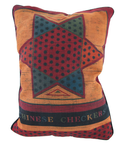 Checkerboard Chinese Checkers Decorative Throw Pillow 13in.X18in. Main image