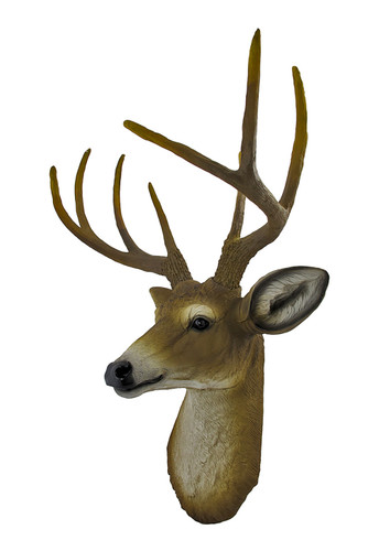 Lifelike Faux 8 Point Buck Deer Head Bust Wall Mount Hanging 23 inch Additional image