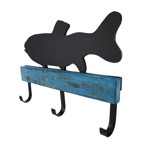 Chalk it to Me Fish Shaped Chalkboard with Wall Hooks Additional image