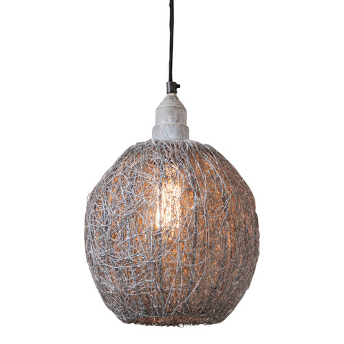 Nesting Wire Hanging Light Pendant in Weathered Zinc Main image