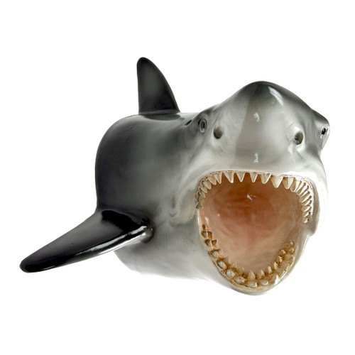 16 inch Great White Shark Head Wall Mount Trophy Resin Ocean Nautical Decor Additional image
