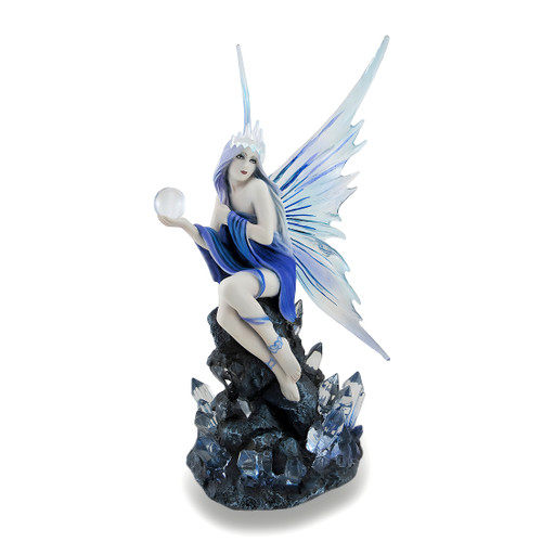 Anne Stokes Blue and Purple Stargazer Fairy Statue Main image