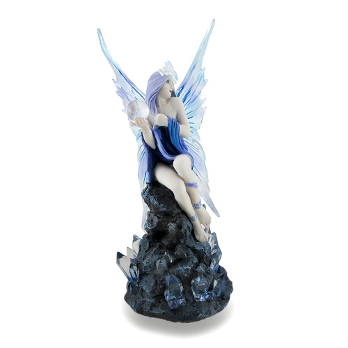 Anne Stokes Blue and Purple Stargazer Fairy Statue Additional image