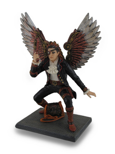 Hand Painted Steampunk Guardian Angel Statue / Figure Main image