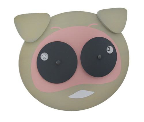 Hamlet the Googly Eyed Pig Wooden Wall Clock Main image