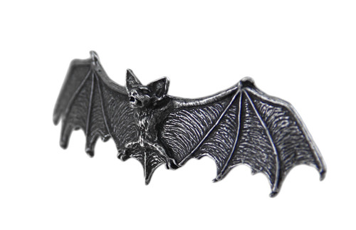Darkling Bat Gothic Pewter Hair Slide Additional image