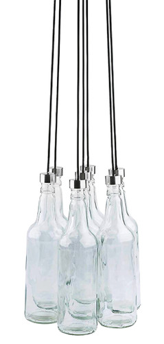 Leitmotiv BottLED Glass 7 Bottle Hanging Pendant Lamp Main image