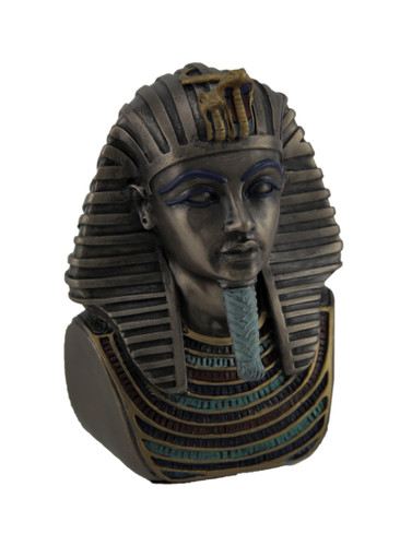 Metallic Bronze Finished King Tut Death Mask Mini Statue Main image