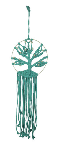 Beaded Blue Cotton Rope Tree of Life Dreamcatcher Main image