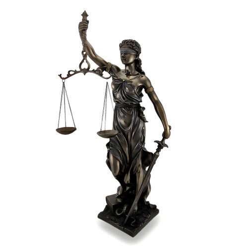 Bronzed Goddess of Justice `Themis` Sculptured Statue Main image