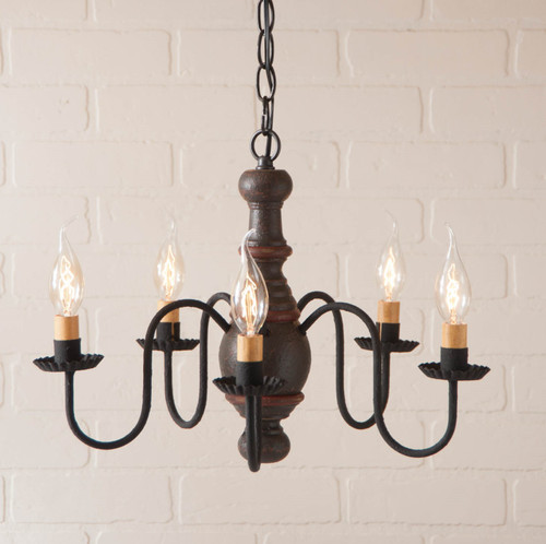 Lancaster Chandelier in Espresso with Salem Brick Additional image