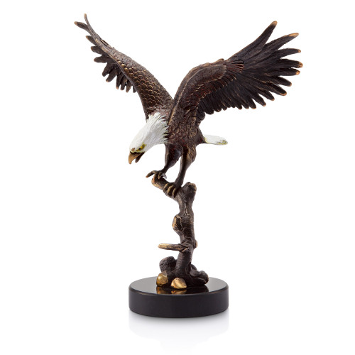 SPI Brass Eagle on Branch Statue Main image