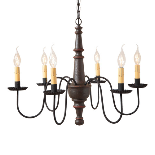 Harrison Chandelier in Espresso with Salem Brick Main image