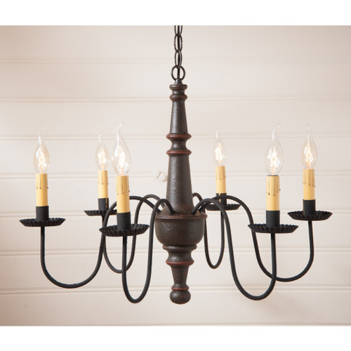 Harrison Chandelier in Espresso with Salem Brick Additional image