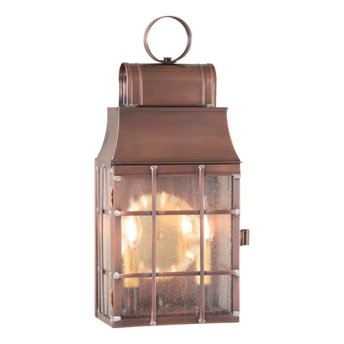 Irvin's Country Tinware Washington Wall Lantern in Antique Copper Main image