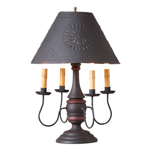 Jamestown Lamp in Hartford Black with Red with Black Shade Main image
