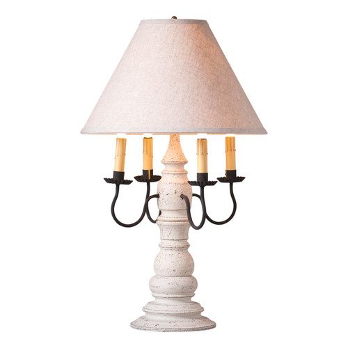 Bradford Lamp in Americana White with White Shade Main image