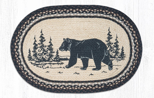 Earth Rugs OP-313 Bear Silhouette Oval Patch 20" x 30" Main image