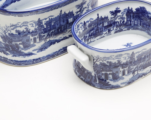 AA Importing 59840 Blue And White Planter - Set of 2 Additional image
