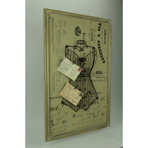 Vintage Corset Form Wood Wall Art Sculpture Additional image