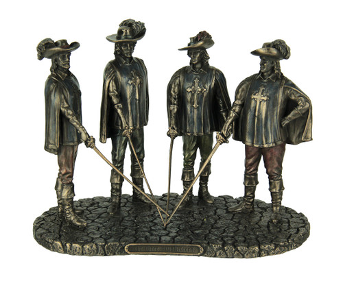 The Musketeers All For One Bronze Finished Statue Main image
