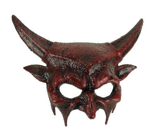 Dark Demon Adult Halloween Red Horned Devil Mask Main image