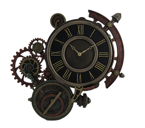 Mechanical Steampunk Astrolabe Star Tracker Wall Clock 17 Inch Main image